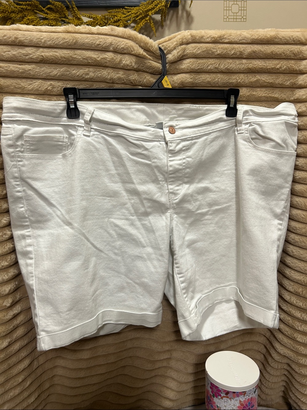 White Denim Shorts